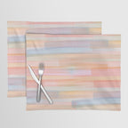 Abstract Watercolor Waves in Peach Sunrise Placemat Gallery Image 1