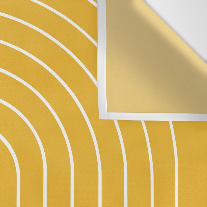 Minimal Arch IX Golden Yellow Modern Geometric Lines Wall Tapestry Gallery Image 3