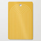 Minimal Arch IX Golden Yellow Modern Geometric Lines Cutting Board Gallery Image 1