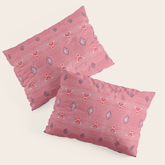 Lovely Pink Oriental Traditional Moroccan Handmade Printable Style  Pillow Sham Gallery Image 1