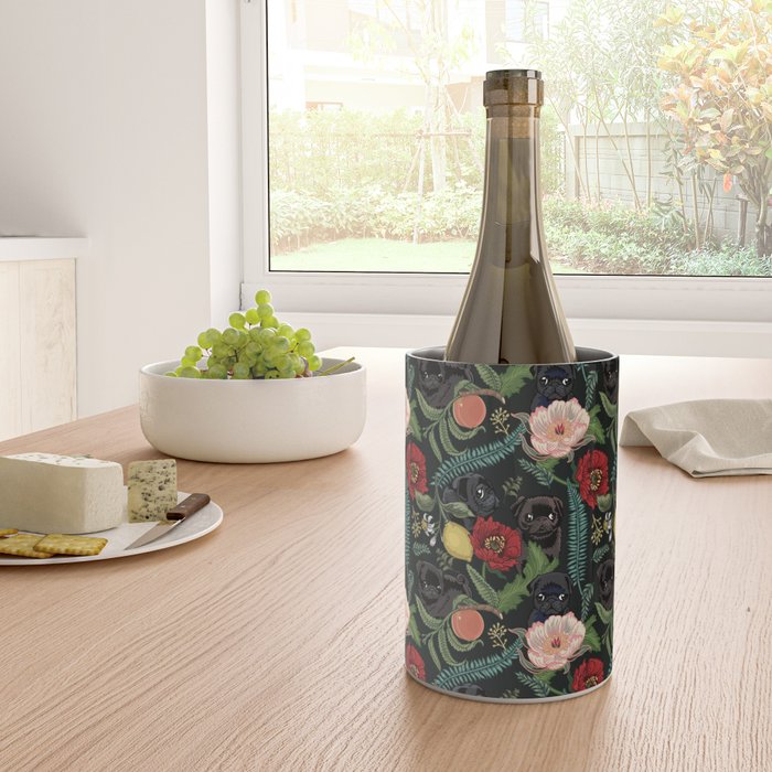 Botanical and Black Pugs Wine Chiller Gallery Image 4