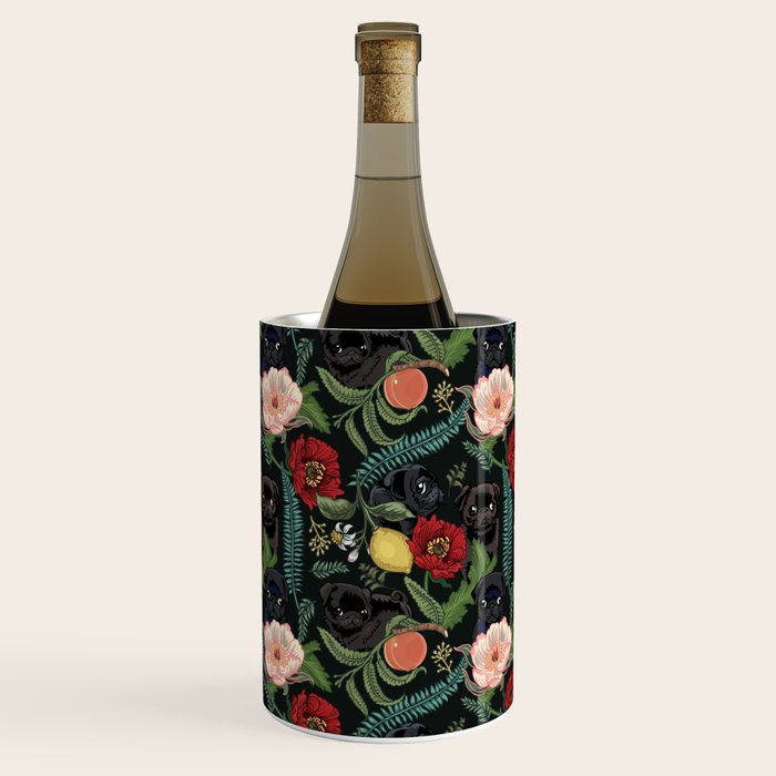 Botanical and Black Pugs Wine Chiller Gallery Image 3