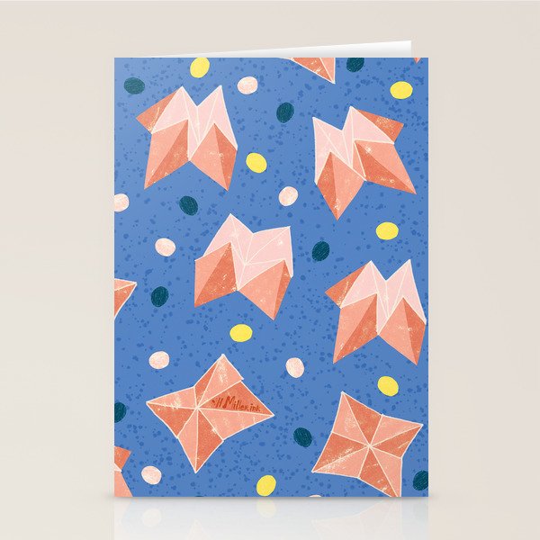 Origami Fortune Teller in Lavender & Pastel Pink Stationery Card Gallery Image 2