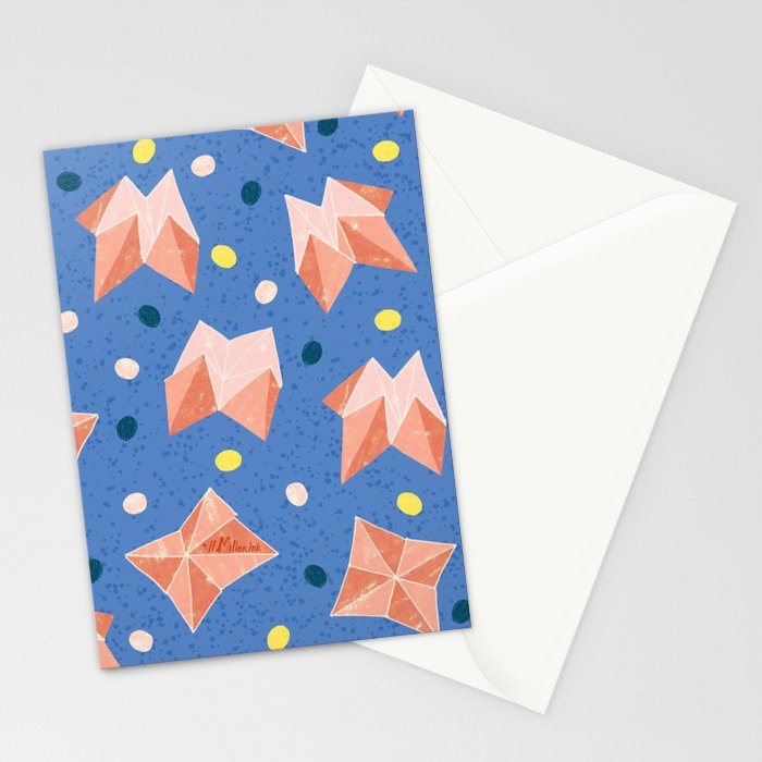 Origami Fortune Teller in Lavender & Pastel Pink Stationery Card Gallery Image 2