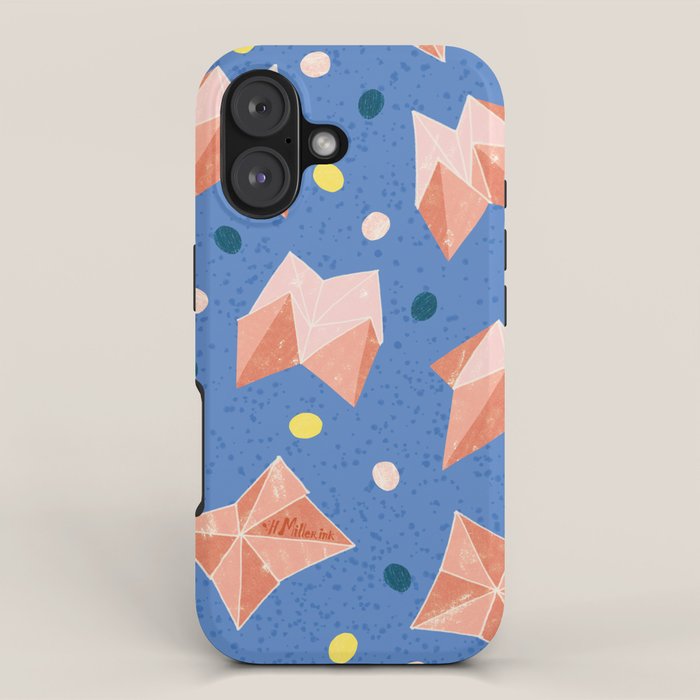 Origami Fortune Teller in Lavender & Pastel Pink iPhone Case Gallery Image 1