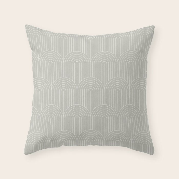 Art Deco Arch Pattern LXI Throw Pillow Gallery Image 6