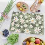 Flower Market London, Retro Daisies  Print, Green Ditsy Pattern Cutting Board Gallery Image 2