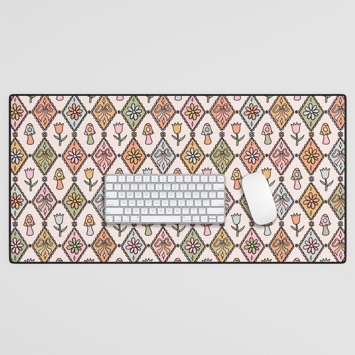 Spring Diamond Print Desk Mat Gallery Image 1