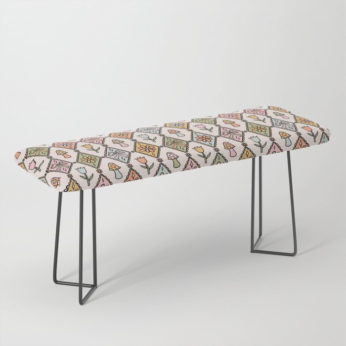 Spring Diamond Print Bench Gallery Image 1