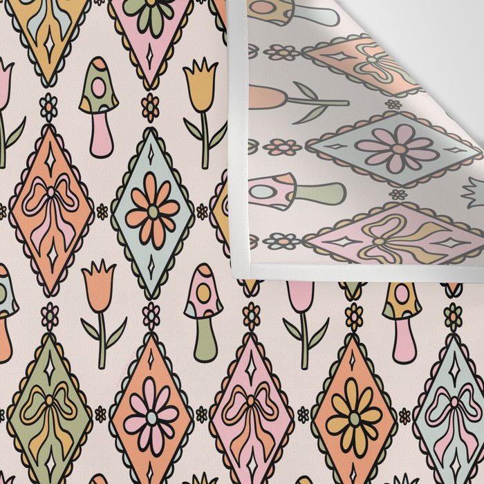 Spring Diamond Print Wall Tapestry Gallery Image 3