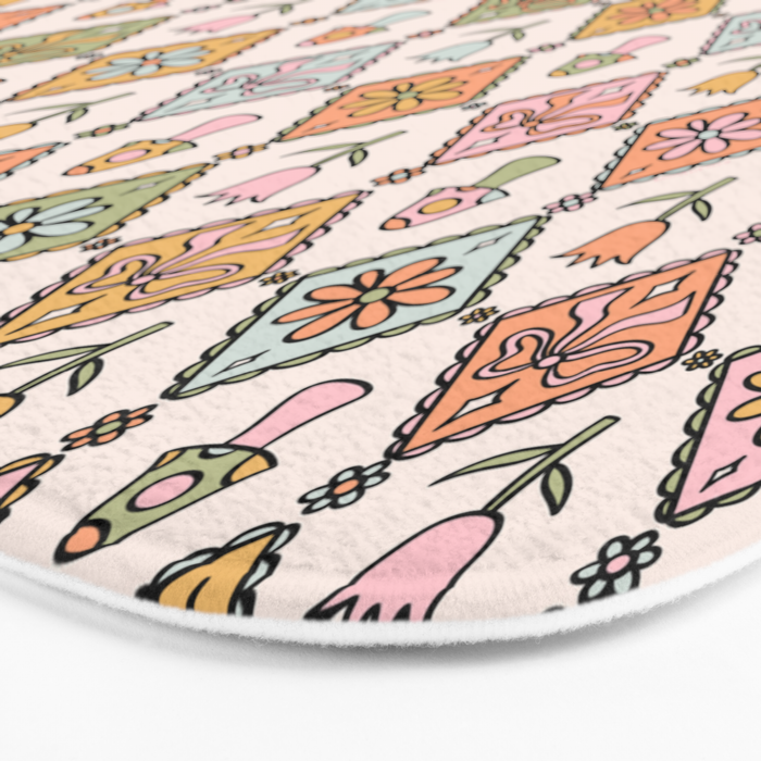 Spring Diamond Print Bath Mat Gallery Image 3