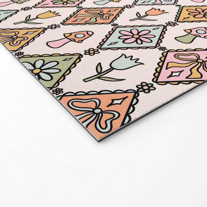 Spring Diamond Print Welcome Mat Gallery Image 2