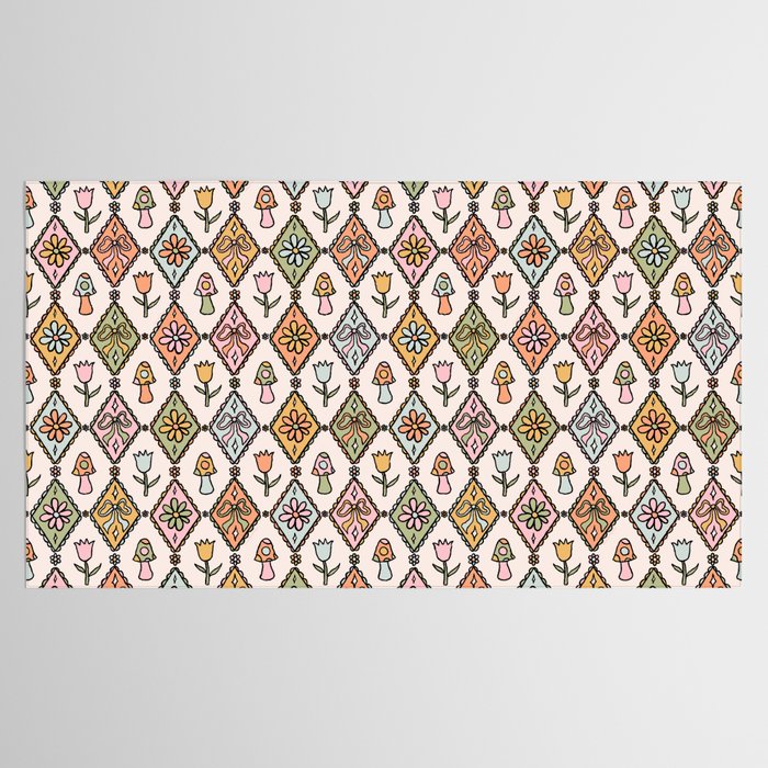 Spring Diamond Print Tablecloth Gallery Image 2