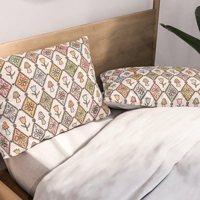 Spring Diamond Print Pillow Sham Gallery Image 2
