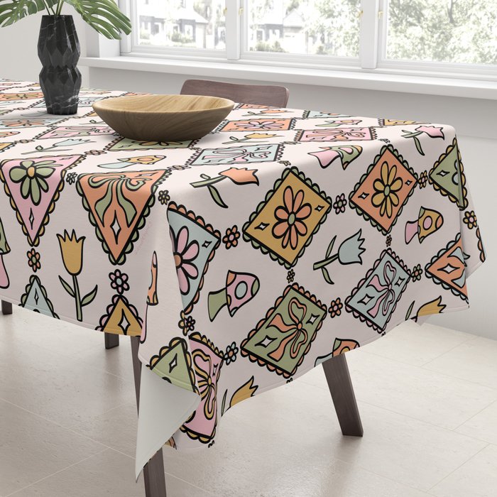 Spring Diamond Print Tablecloth Gallery Image 3