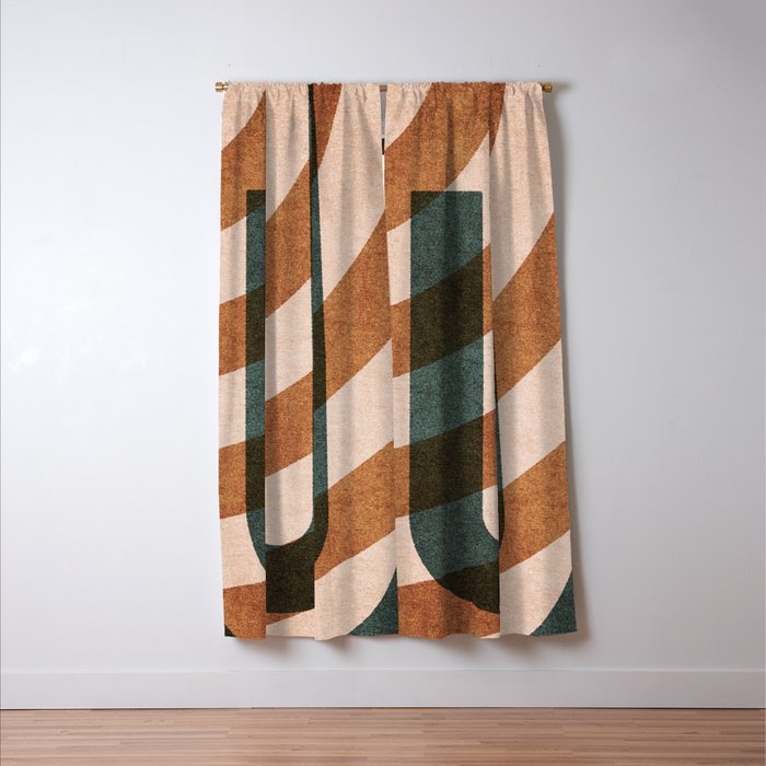 ABSTRACT ALPHABET / Decorative J Window Curtain Gallery Image 3