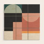 Abstract Geometric 07 Wood Wall Art Gallery Image 1