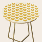 Spring Tulips II Yellow Mid Century Flowers Side Table Gallery Image 2