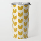 Spring Tulips II Yellow Mid Century Flowers Travel Mug Gallery Image 2