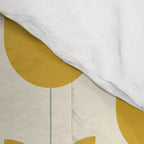 Spring Tulips II Yellow Mid Century Flowers Comforter Gallery Image 4