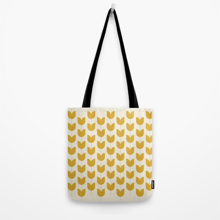 Spring Tulips II Yellow Mid Century Flowers Tote Bag Gallery Image 2