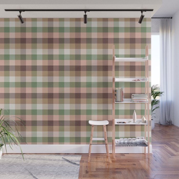 Timberland Gingham Plaid Cozy Heirloom Multi Wall Mural Gallery Image 1