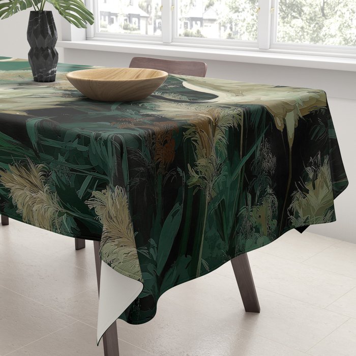 Japanese Poster Heron chinoiserie Print Bird Wall Art asian Japandi Wall Art sage green Painting Tablecloth Gallery Image 3
