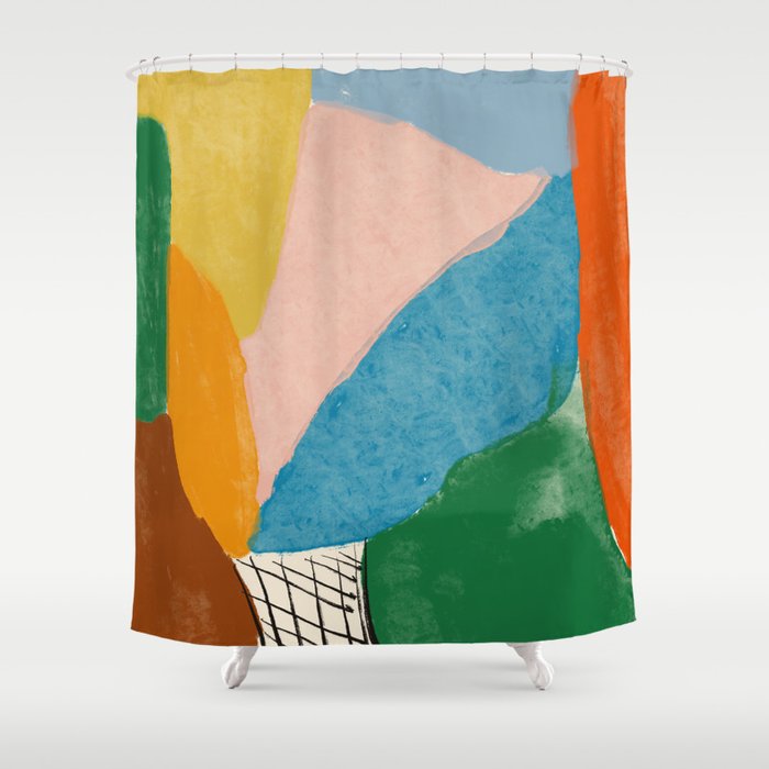 Color Composition Shower Curtain Gallery Image 1