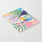 Tropical Spring | Pastel Quirky Modern Bohemian Jungle Botanical | Flamingo Palm Cockatoo Birds Notebook Gallery Image 2