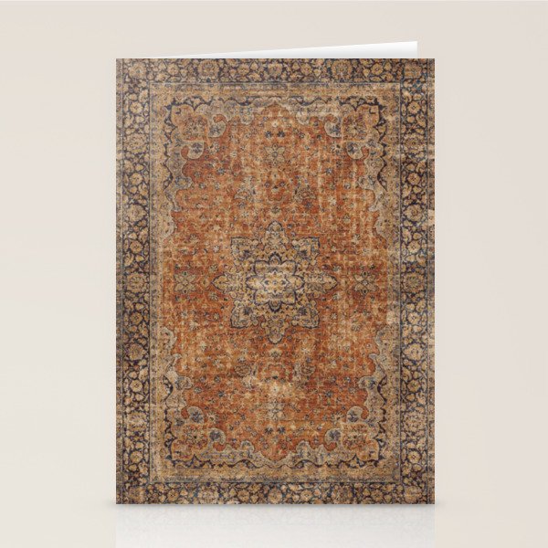 mustard antique rug Stationery Card Gallery Image 1