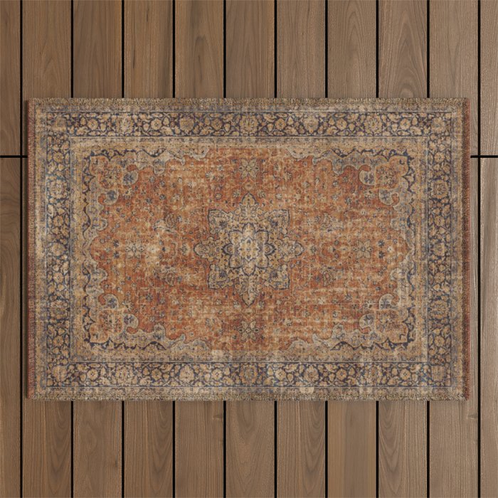 mustard antique rug Outdoor Rug Gallery Image 1