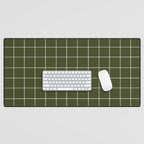Grid (Olive Green) Desk Mat Gallery Image 1