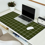 Grid (Olive Green) Desk Mat Gallery Image 2
