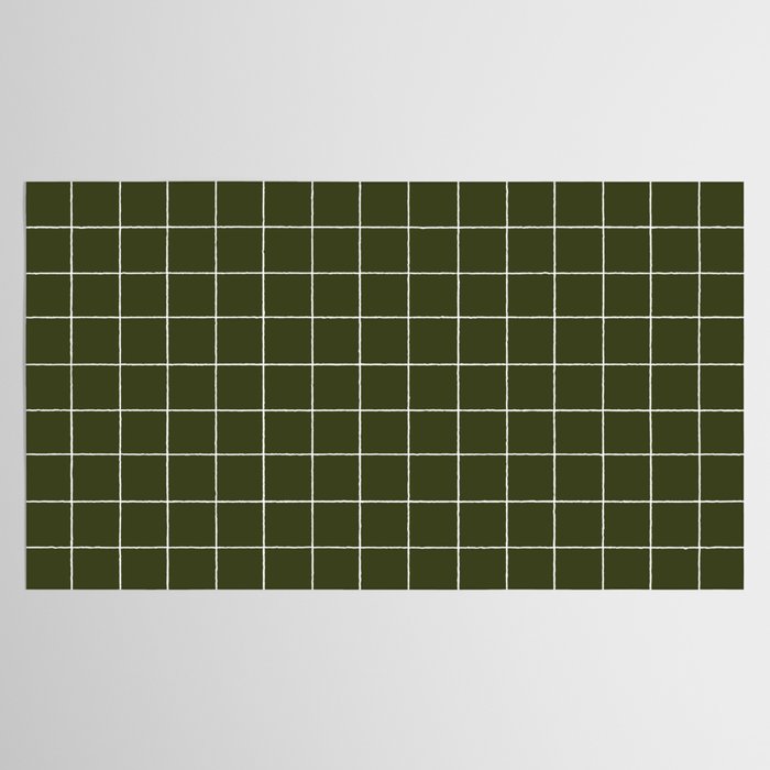 Grid (Olive Green) Tablecloth Gallery Image 2