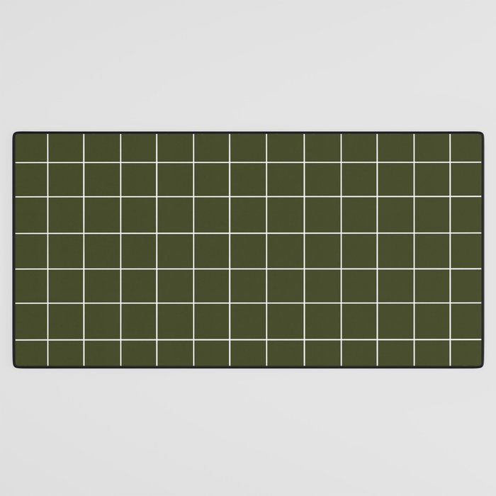 Grid (Olive Green) Desk Mat Gallery Image 3