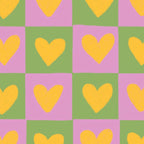 Checker yellow hearts Coffee Mug Gallery Image 2