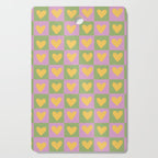 Checker yellow hearts Cutting Board Gallery Image 1