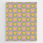 Checker yellow hearts Jigsaw Puzzle Gallery Image 1