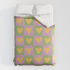 Checker yellow hearts Comforter Gallery Image 6