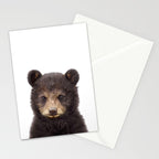 Baby Bear, Bear Cub, Kids Art, Baby Animals Art Print By Synplus Stationery Card Gallery Image 2