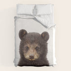 Baby Bear, Bear Cub, Kids Art, Baby Animals Art Print By Synplus Duvet Cover Gallery Image 6