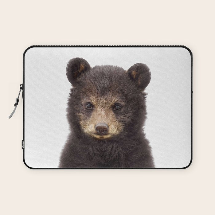Baby Bear, Bear Cub, Kids Art, Baby Animals Art Print By Synplus Laptop Sleeve Gallery Image 1