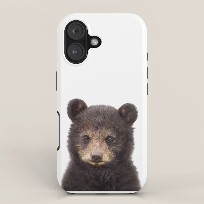 Baby Bear, Bear Cub, Kids Art, Baby Animals Art Print By Synplus iPhone Case Gallery Image 1