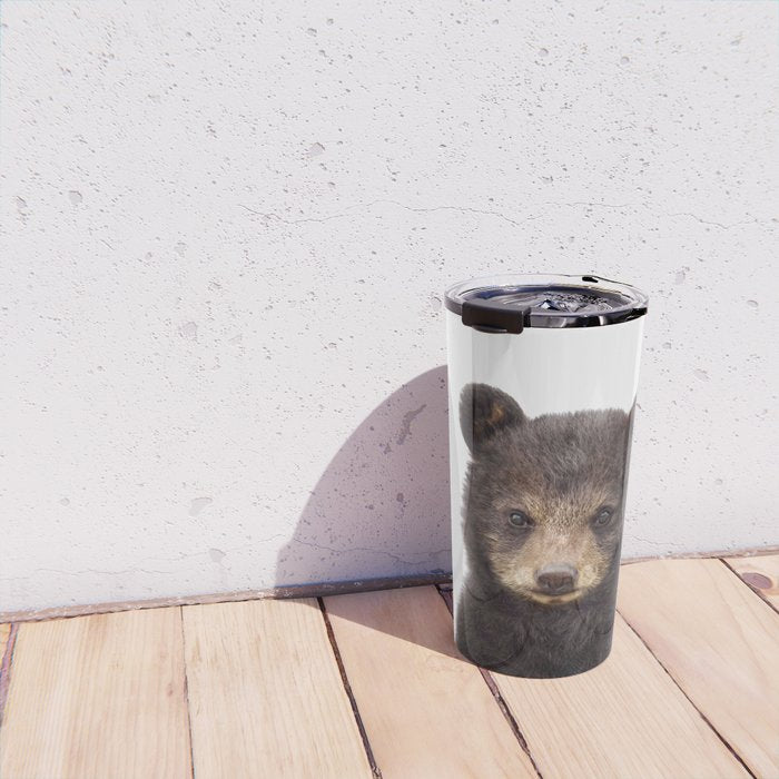Baby Bear, Bear Cub, Kids Art, Baby Animals Art Print By Synplus Travel Mug Gallery Image 4