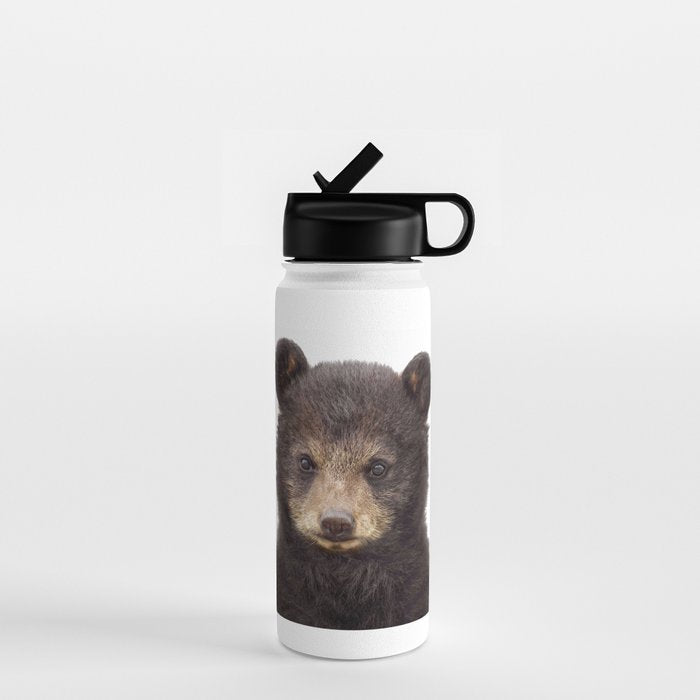 Baby Bear, Bear Cub, Kids Art, Baby Animals Art Print By Synplus Water Bottle Gallery Image 1