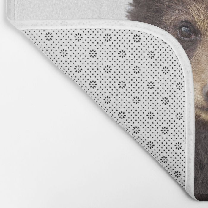 Baby Bear, Bear Cub, Kids Art, Baby Animals Art Print By Synplus Bath Mat Gallery Image 2