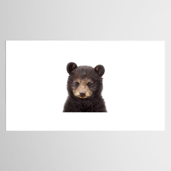Baby Bear, Bear Cub, Kids Art, Baby Animals Art Print By Synplus Tablecloth Gallery Image 2