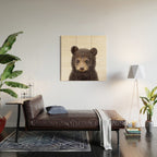 Baby Bear, Bear Cub, Kids Art, Baby Animals Art Print By Synplus Wood Wall Art Gallery Image 2