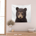 Baby Bear, Bear Cub, Kids Art, Baby Animals Art Print By Synplus Wall Tapestry Gallery Image 2