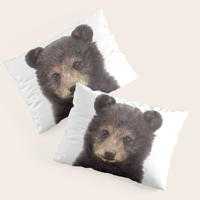 Baby Bear, Bear Cub, Kids Art, Baby Animals Art Print By Synplus Pillow Sham Gallery Image 3
